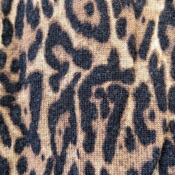 Don Caster 100% Cashmere Leopard Cardigan Sweater S - Picture 5 of 7